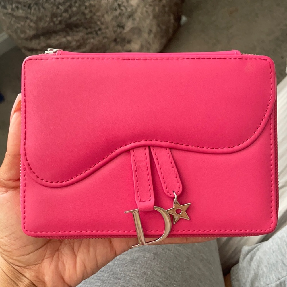 Pink Dior Cosmetics bag